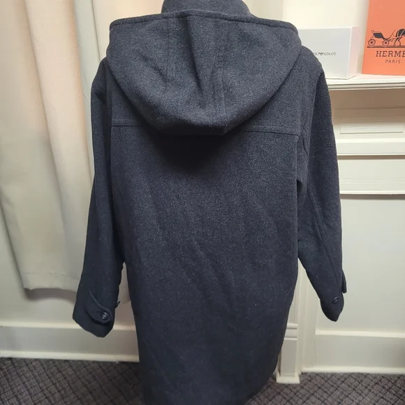 Women's L.L.Bean Wool Blend Coat With Removable Hood Large - Picture 3 of 11